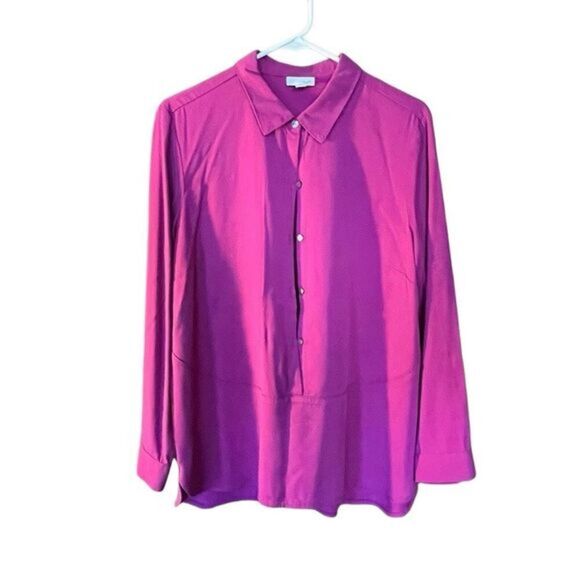 J. Jill Pink Button up Tunic - Picture 1 of 11